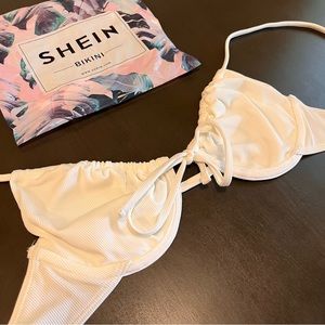 SHEIN Rib Knot Underwire Bikini Top